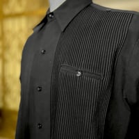 【長袖】【 ESG-34L-B】【 L/S PRESIDENTIAL 】【GUAYABERA】【BLACK】【黒】