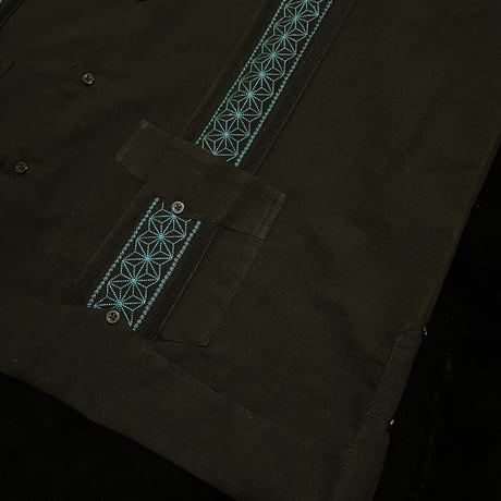 【1月〜2月】【予約商品】【半袖】【 ESGS-13S-BJA】【 S/S CUBANA ASA 】【BLACKx JADE 】 【黒x翡翠】