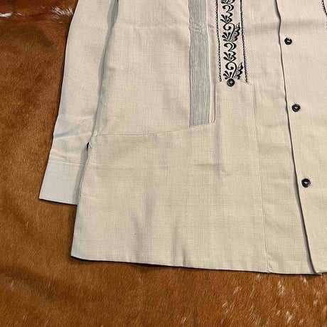 【2027年7月31日までにお届け】【受注生産】【長袖】【 ESG-20L-GRB 】【 L/S GUAYABERA 】【 REJILLADA 】【 GRAY x BLACK 】【 グレー x 黒 】