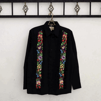【お取り寄せ商品】【長袖】【ACAPULCO】【IMP-COL-102L-BM】【GUAYABERAS COLLI】【 L/S GUAYAMISA】【 BLACKxMULTI COLOR 】【 黒 】