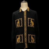 【長袖】【IMP-QTZ-LS-BG】【GUATEMALA】【 L/S QUETZAL SHIRTS】【BLACKxGOLD】【黒x金】