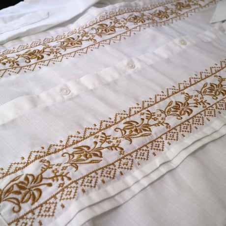 【お取り寄せ商品】【長袖】【IMP-COL-101L-WG】【 L/S GUAYAMISA】【WHITE x GOLD】【 白 x 金 】