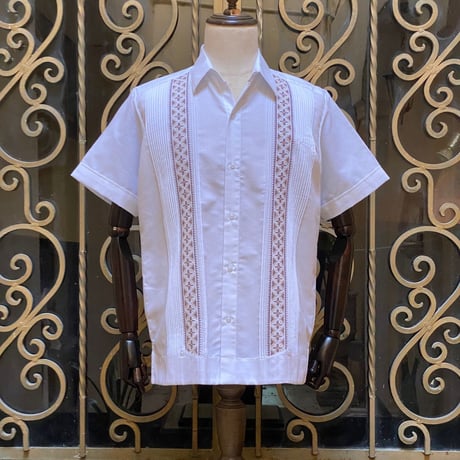 【お取り寄せ商品】【半袖】【 S/S GUAYAMISA 】【ESG-109S-WBR】【CRUZ】【 WHITE x BROWN 】【 白 x 茶色 】