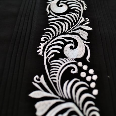 【お取り寄せ商品】【長袖】【IMP-COL-100L-B】【GUAYABERAS COLLI】【 L/S GUAYAMISA】【 BLACK x WHITE 】【 黒 x 白 】