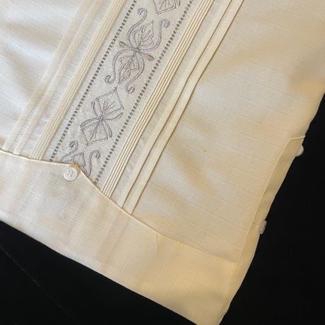 【長袖】【 ESG-32L-OFS 】【 L/S GUAYAMISA 】【OFF WHITExSILVER】 【オフホワイトx銀】