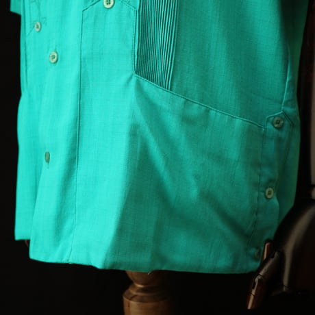 【2027年7月31日までにお届け】【受注生産】【半袖】【 ESGS-03S-JA 】【 S/S GUAYABERA 】【 REJILLADA MOTA 】【 麻の葉柄 】【 JADE 】【翡翠】