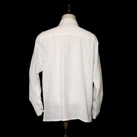 【お取り寄せ商品】【長袖】【ESG-108L-OFBR】【 L/S GUAYAMISA】【 COTTON 】【 OFF WHITE x BROWN 】【 オフホワイト x 茶色 】
