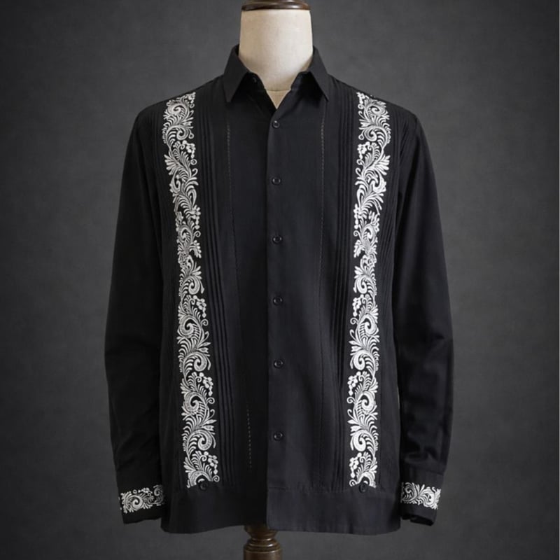 予約商品】【長袖】【袖刺繍】【ESG-T30L-BS】【 L/S GUAYAMISA 】【