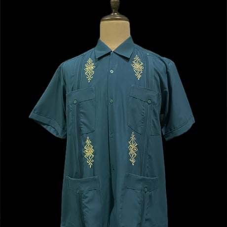 【予約】【半袖】【IMP-DE-08S-PE-40】【 DEADSTOCK 】【S/S GUAYABERA】【PETROLEO】