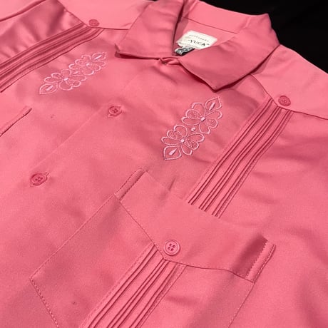 【予約】【半袖】【サイズ34(S)】【IMP-DE-16S-PR-34】【 DEADSTOCK 】【S/S GUAYABERA】【PALO DE ROSA】【ローズピンク】