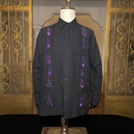 【2027年7月31日までにお届け】【受注生産】【長袖】【SHOTA CALAVERA】【 ESGS-07L-BPU】【 L/S CUBANA 】【BLACKxPURPLE】 【黒x紫】