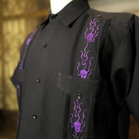 【ご注文日より１年以内にお届け】【受注生産】【半袖】【SHOTA CALAVERA】【 ESGS-07S-BPU】【 S/S CUBANA 】【BLACK x PURPLE】 【黒 x 紫】