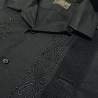 【予約商品】【 半袖 】【 ESG-01S-B 】【 S/S GUAYABERA 】【 REJILLADA 】【 BLACK 】【 黒 】