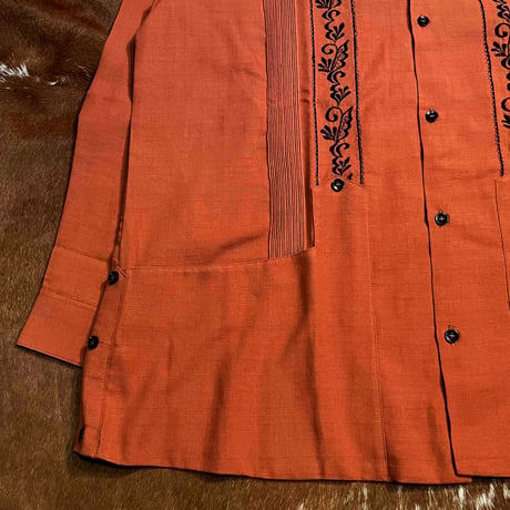 【2027年7月31日までにお届け】【受注生産】【ESG-20L-ORB】【REJILLADA 】【L/S GUAYABERA】【ORANGE xBLACK】