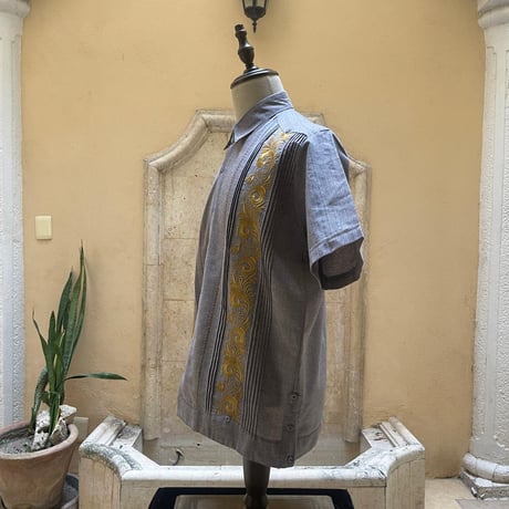 【半袖】【ESG-30S-GRG】【 S/S GUAYAMISA 】【 GRAY x GOLD 】【 グレー x 金 】