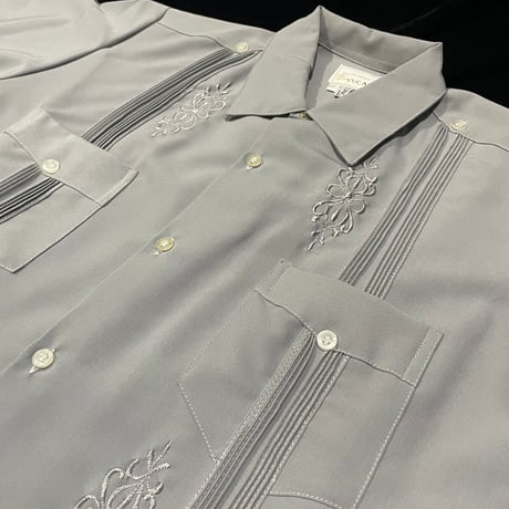 【予約】【半袖】【サイズ36(M)】【IMP-DE-21S-GR-36】【 DEADSTOCK 】【S/S GUAYABERA】【GRAY】【グレー】