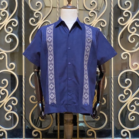 【半袖】【IMP-COL-127S-N】【GUAYABERAS COLLI】【 S/S GUAYAMISA】【 NAVY 】【紺】