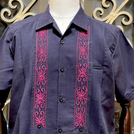 【9月下旬】【予約商品】【半袖】【 ESG-01S-BBU 】【 REJILLADA 】【 BLACK x BURGUNDY 】【 黒 x 臙脂(えんじ)色 】