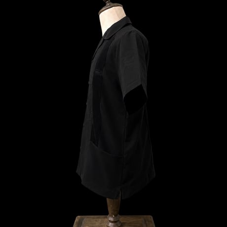 【ESG-20S-B】【 REJILLADA 】【S/S GUAYABERA】【BLACK】 【黒】