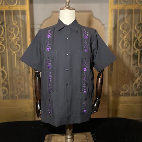 【2027年7月31日までにお届け】【受注生産】【半袖】【SHOTA CALAVERA】【 ESGS-07S-BPU】【 S/S CUBANA 】【BLACK x PURPLE】 【黒 x 紫】