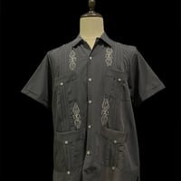 【予約】【半袖】【サイズ40(XL)】【IMP-DE-09S-CH-40】【 DEADSTOCK 】【S/S GUAYABERA】【CHARCOAL】【炭色】