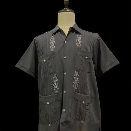 【予約】【半袖】【IMP-DE-09S-CH-40】【 DEADSTOCK 】【S/S GUAYABERA】【CHARCOAL】【炭色】