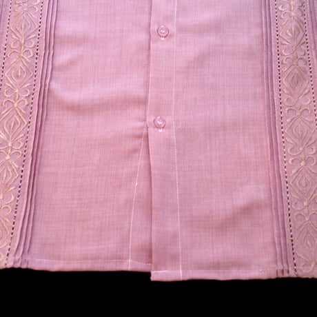 【半袖】【GUAYAMISA CIPRE】【 ESG-107SP-PR-3】【POLYESTER】【 S/S GUAYAMISA】【 PALO DE ROSA 】【 ローズピンク 】