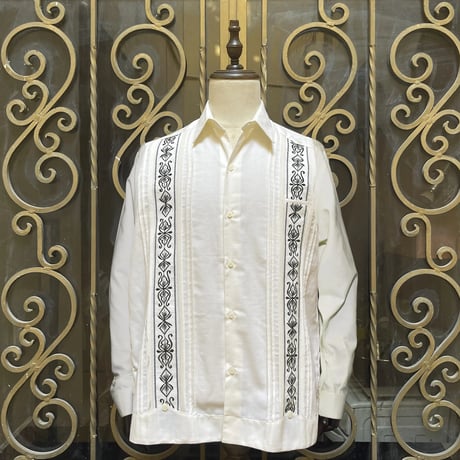 【2027年7月31日までにお届け】【受注生産】【長袖】【 ESG-32L-OFB 】【 L/S GUAYAMISA 】【OFF WHITExBLACK】 【オフホワイトx黒】