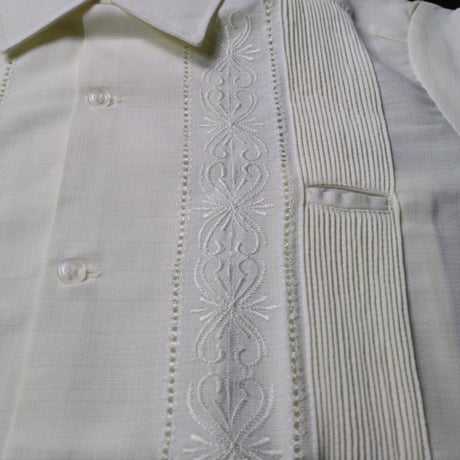 【2027年7月31日までにお届け】【受注生産】【半袖】【 ESG-01S-OF 】【 S/S GUAYABERA 】【 REJILLADA 】【 OFF WHITE 】【 オフホワイト 】