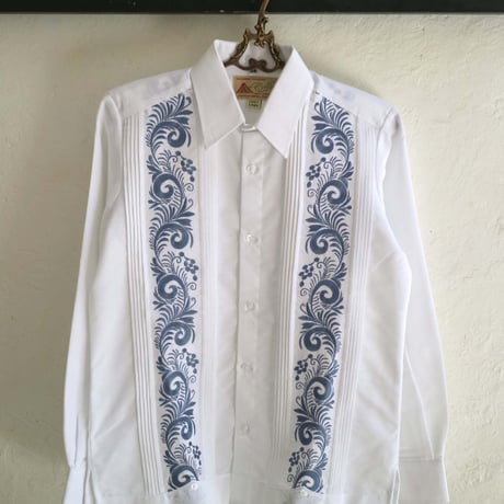 【お取り寄せ商品】【長袖】【IMP-COL-100L-WBL】【GUAYABERAS COLLI】【 L/S GUAYAMISA 】【 WHITExBLUE 】【 白 x 青 】