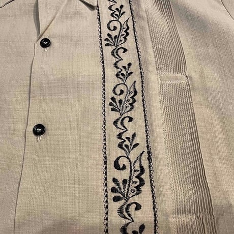 【2027年7月31日までにお届け】【受注生産】【長袖】【 ESG-20L-GRB 】【 L/S GUAYABERA 】【 REJILLADA 】【 GRAY x BLACK 】【 グレー x 黒 】