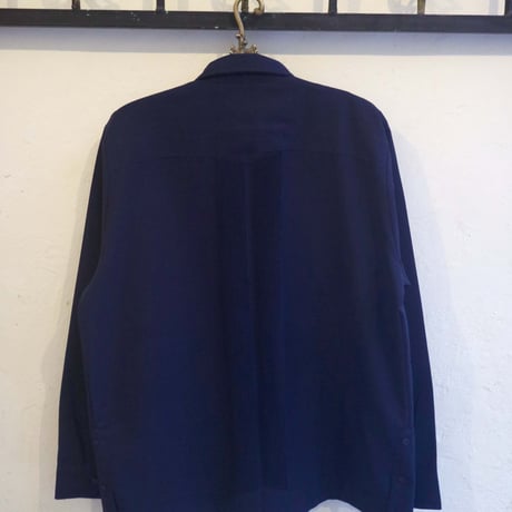 【9月下旬】【予約商品】【長袖】【 ESGS-04L-NG 】【 L/S GUAYABERA 】【 REJILLADA ASA 】【 麻の葉柄 】【 NAVY x GOLD 】【紺x金】