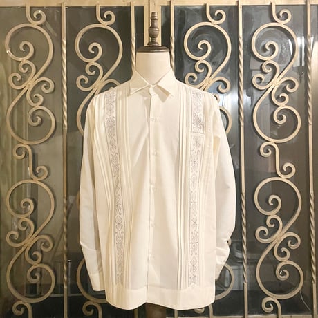 【長袖】【 ESG-32L-OFS 】【 L/S GUAYAMISA 】【OFF WHITExSILVER】 【オフホワイトx銀】