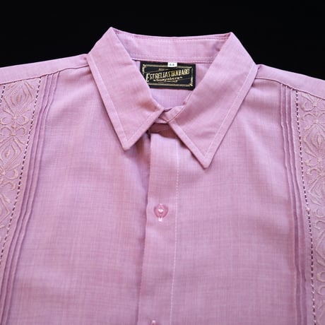 【半袖】【GUAYAMISA CIPRE】【 ESG-107SP-PR-3】【POLYESTER】【 S/S GUAYAMISA】【 PALO DE ROSA 】【 ローズピンク 】