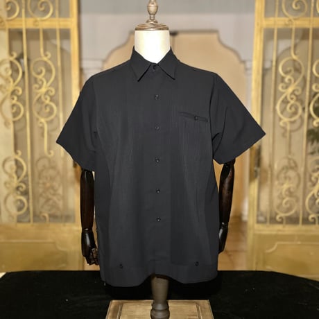 【半袖】【 ESG-34S-B】【 S/S PRESIDENTIAL 】【GUAYABERA】【BLACK】【黒】