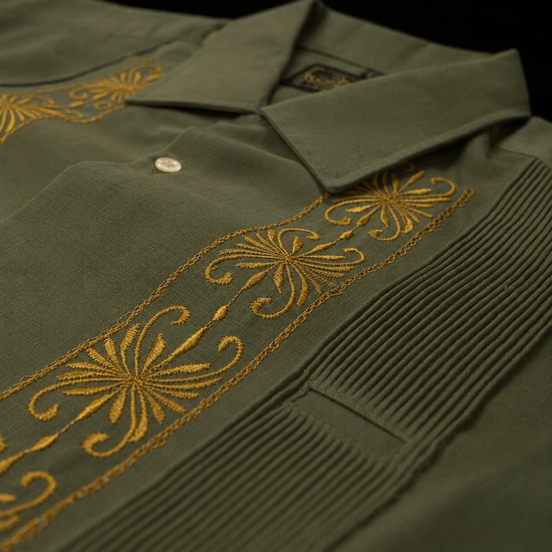 予約商品】【半袖】【 ESG-01S-OLG 】【 S/S GUAYABERA 】【 REJ