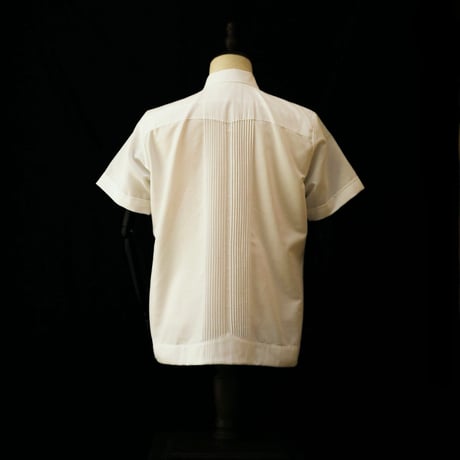 【半袖】【 S/S GUAYAMISA 】【ESG-109S-WBR】【GUAYABERAS COLLI】【CRUZ】【 WHITE x BROWN 】【 白 x 茶色 】