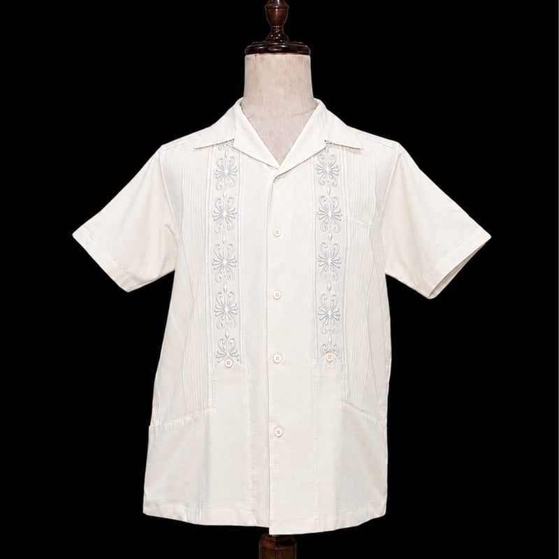ESTRELLA STANDARD GUAYABERA　REJILLADA半袖 予約商品】【半袖】【 ESG-01S-OFS】【 S/S GUAYABERA 】【 REJI