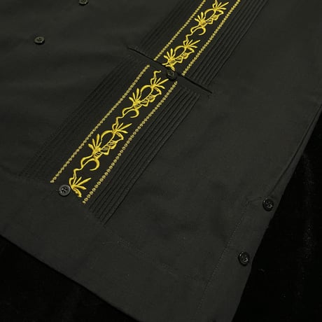 【1月〜2月】【予約商品】【半袖】【 ESG-38S-BG 】【 S/S GUAYAMISA 】【BLACK x GOLD】 【黒 x 金】