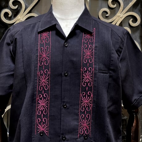 【2027年7月31日までにお届け】【受注生産】【半袖】【 ESG-01S-BBU】【 REJILLADA 】【 BLACK x BURGUNDY 】【 黒 x 臙脂色】