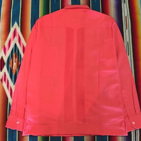 【2027年7月31日までにお届け】【受注生産】【長袖】【 ESG-01L-P 】【 L/S GUAYABERA 】【 REJILLADA 】【 PINK 】【 ピンク 】