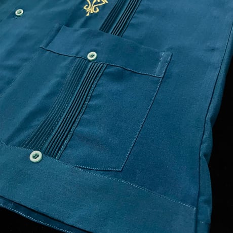【予約】【半袖】【IMP-DE-10S-PE-40】【 DEADSTOCK 】【S/S GUAYABERA】【PETROLEO】