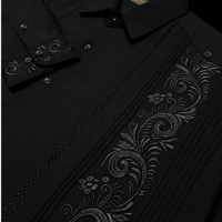 【受注生産】【2026年10月〜12月お届け】【長袖】【袖刺繍】【ESG-T30L-B】【 L/S GUAYAMISA 】【 BLACK  】【 黒 】
