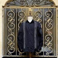 【予約商品】【長袖】【麻の葉柄】【 ESGS-10L-BSI】【 L/S GUAYAMISA ASA 】【BLACKxSILVER】 【黒x銀】