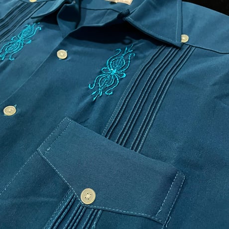 【予約】【半袖】【IMP-DE-06S-PE-38】【 DEADSTOCK 】【S/S GUAYABERA】【PETROLEO】