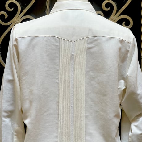 【長袖】【 ESG-01L-W 】【 L/S GUAYABERA 】【 REJILLADA 】【 WHITE 】【 白 】