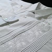 【お取り寄せ商品】【長袖】【袖刺繍】【IMP-101L-W】【 L/S GUAYAMISA】【 WHITE 】【 白 】