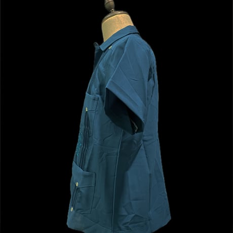 【予約】【半袖】【IMP-DE-06S-PE-38】【 DEADSTOCK 】【S/S GUAYABERA】【PETROLEO】