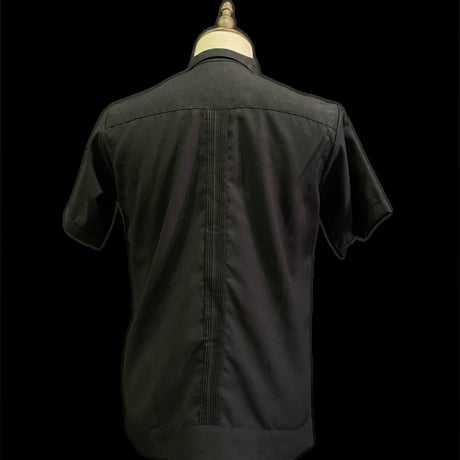【予約】【半袖】【IMP-DE-02S-B-36】【 DEADSTOCK 】【S/S GUAYABERA】【BLACK】 【黒】