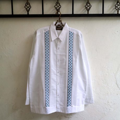 【お取り寄せ商品】【長袖】【ESG-109L-WBL】【CRUZ】【 GUAYAMISA】【 L/S GUAYABERA】【WHITExBLUE】